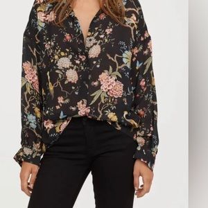 GP&J Baker X H&M Floral Chiffon Blouse